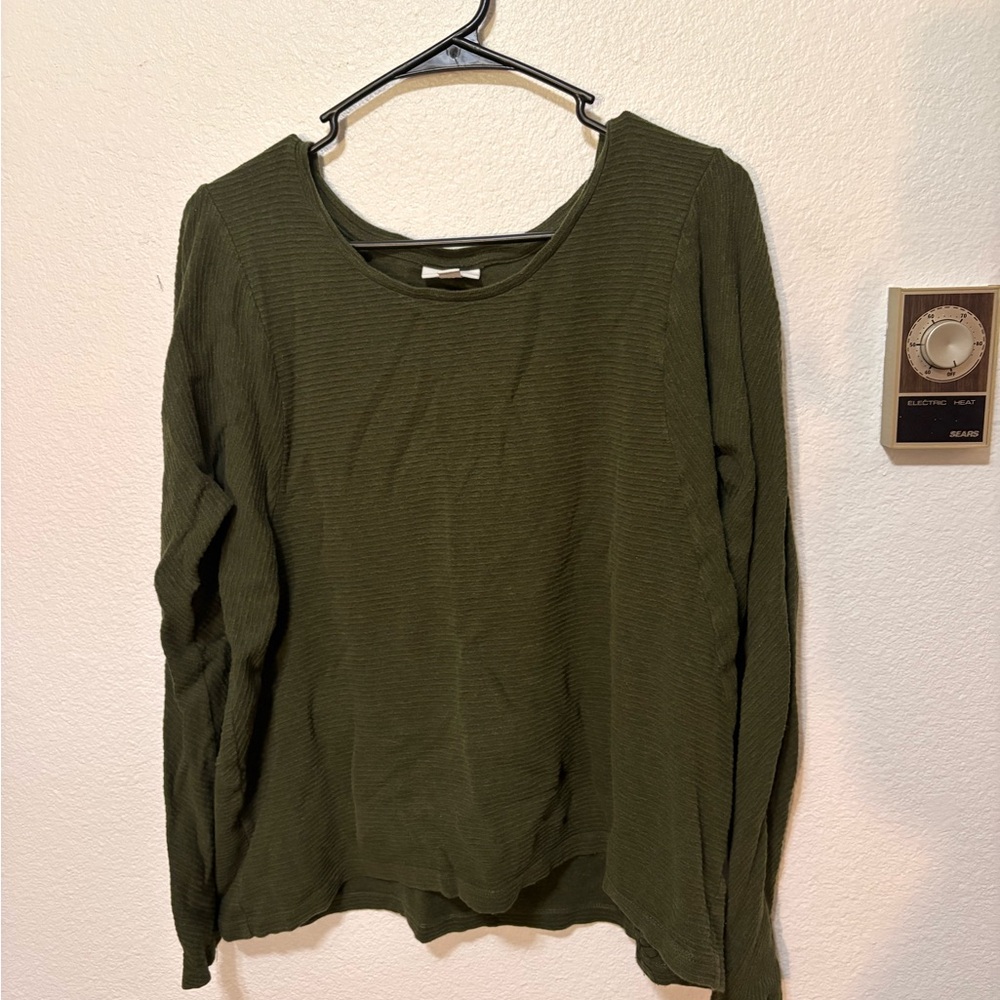 J Jill Olive Green Women's Top